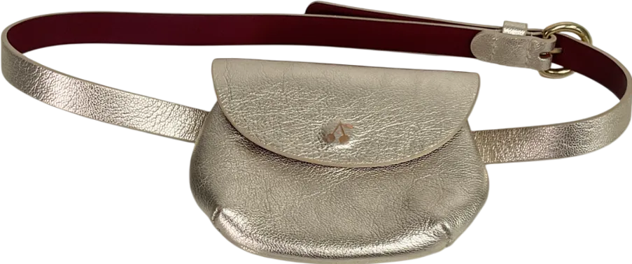 Bonpoint Metallic Gold Belt with Purse