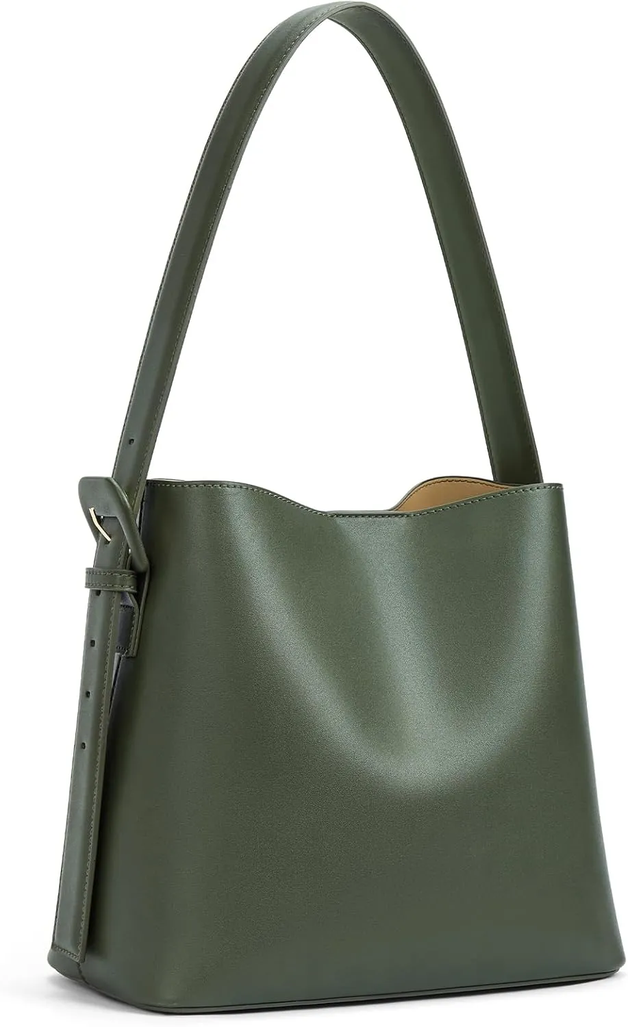 BOSTANTEN Bucket Bag Vegan Leather Shoulder Purses for Women Trendy Adjustable Strap
