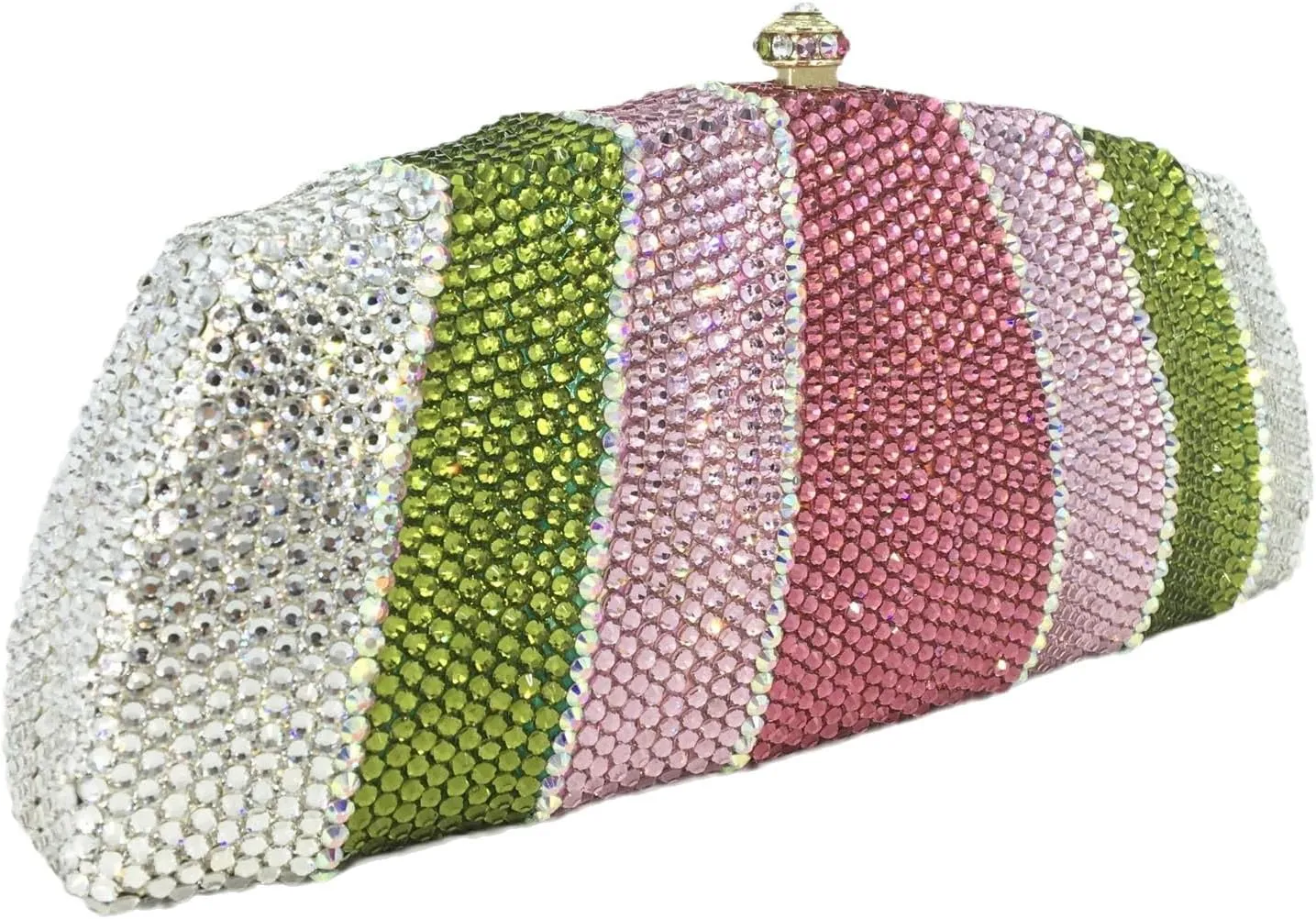 Boutique De FGG Crystal Clutch Evening Bag Novelty Rhinestone Clutch Purses for Women Formal Wedding Bridal Handbags,Mini