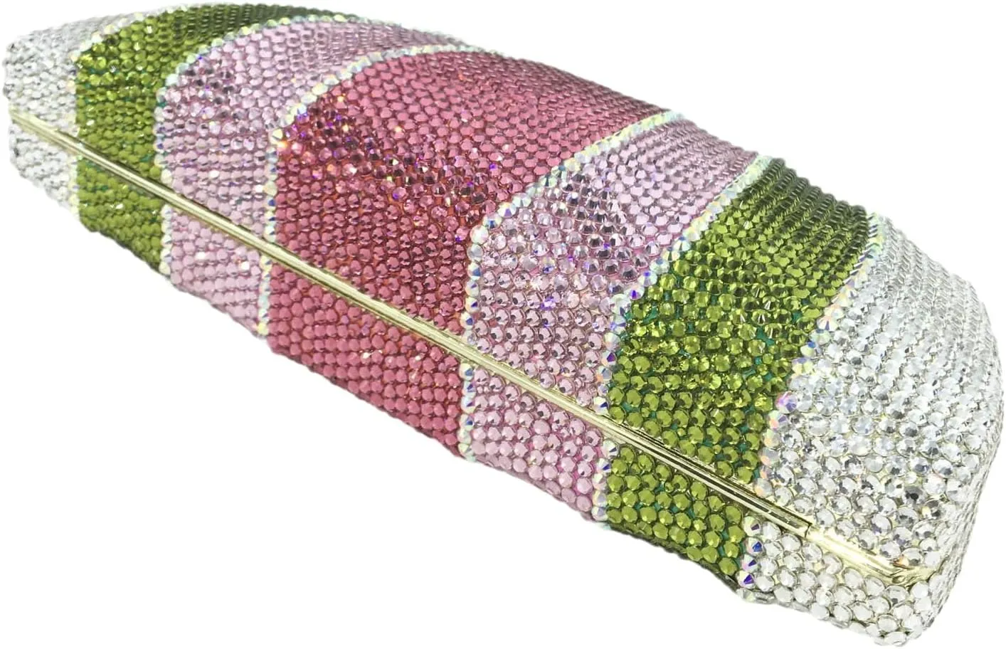 Boutique De FGG Crystal Clutch Evening Bag Novelty Rhinestone Clutch Purses for Women Formal Wedding Bridal Handbags,Mini