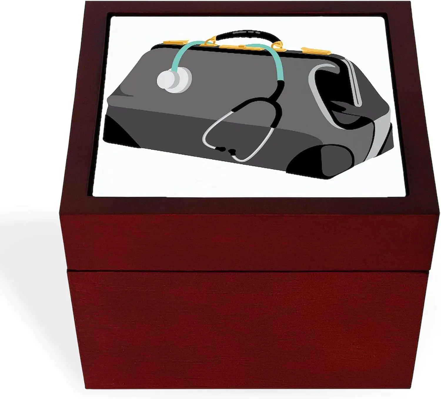 CafePress Doctors Bag Memory Keepsake Jewelry Box, 5"x5"x3.75"
