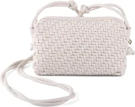Crossbody Bag for Women Trendy Woven Purse Vegan Leather Small Shoulder Handbags with Strap