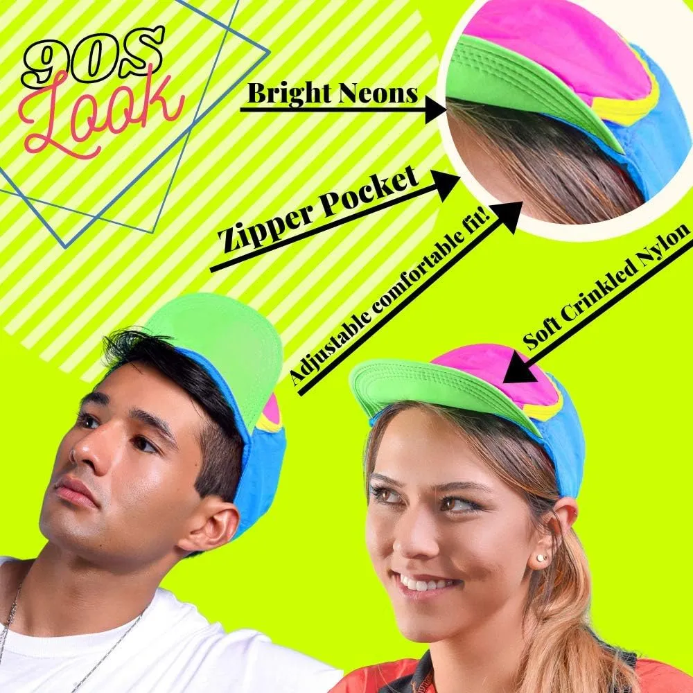 Fanny Pack Hat  Retro 80s Ski Hat with Hidden Pocket  Funny Christmas Hats for Festivals and Travel