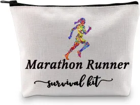 GJTIM Running Runner Gift Marathoner Gift Marathon Runner Zipper Pouch Marathon Runner Survival Kit Makeup Bag