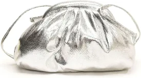 Mini Clutch Purse Bag Small PU Leather Dumpling Crossbody Evening Handbag Sparkly Ruched Cloud Pouch Wallet