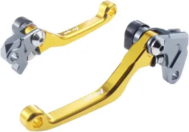 Motorcycle CNC Foldable Pivot Clutch Brake Lever Handle for RM85 RM 85 2005-2017 RM125 RM250 RM 125 250 2004 2005 2006 2007 2008 04-08 (L60R62gold)