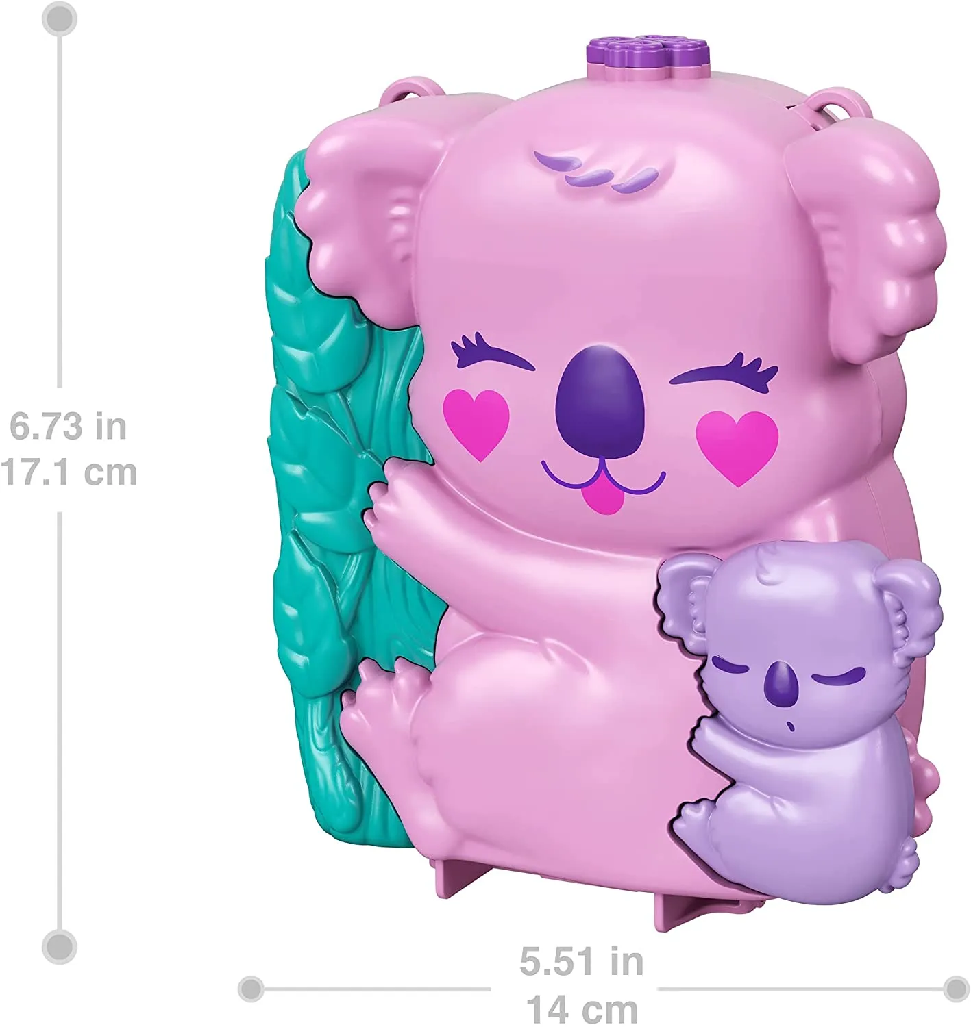 Polly Pocket Koala Adventures Wearable Purse Compact with Micro Polly Doll & Friend Doll, 8 Outdoor-Related Features, 5 Animals and More