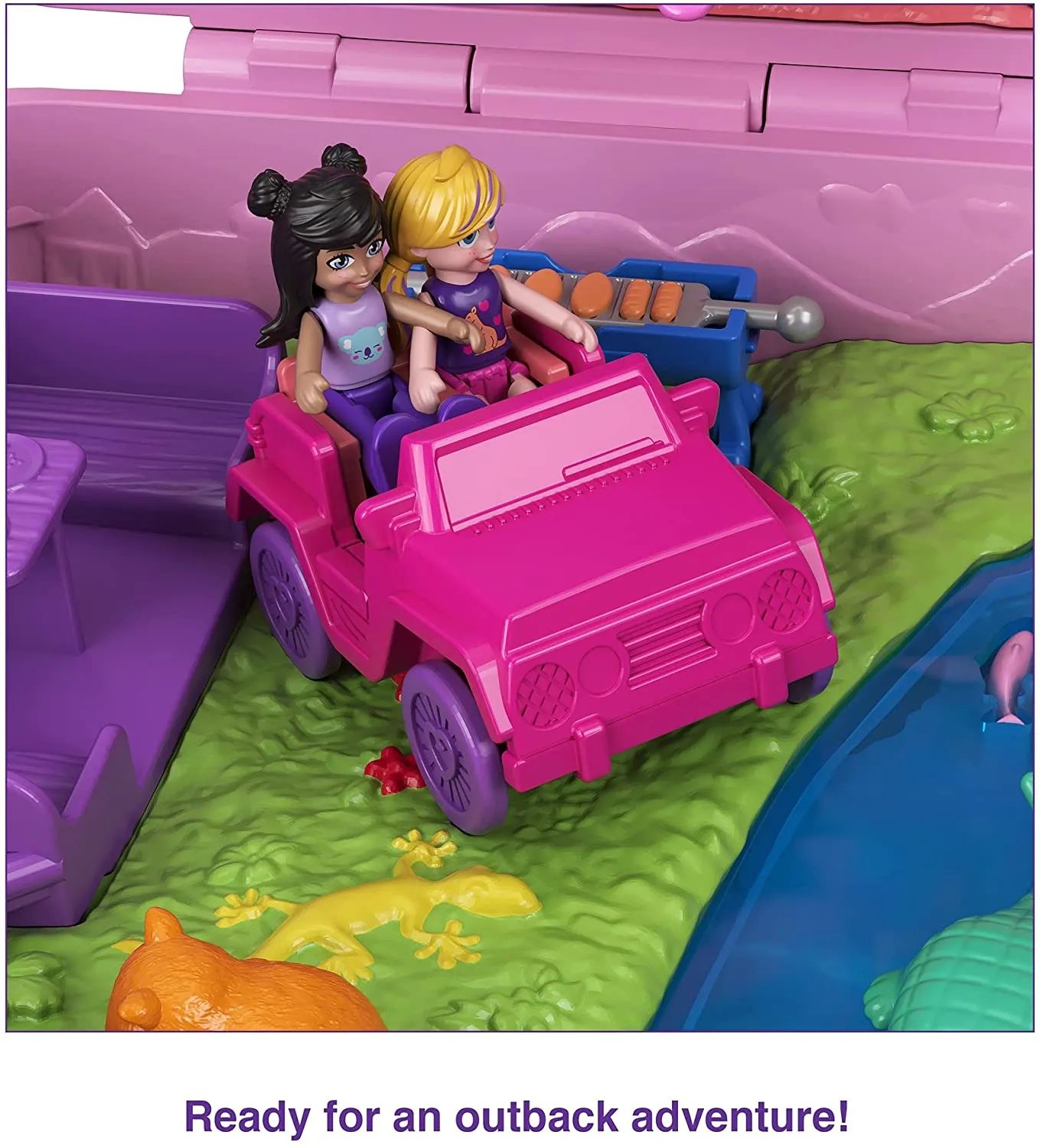Polly Pocket Koala Adventures Wearable Purse Compact with Micro Polly Doll & Friend Doll, 8 Outdoor-Related Features, 5 Animals and More