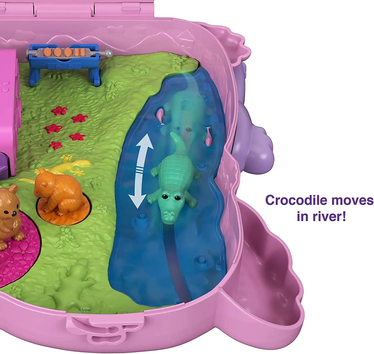 Polly Pocket Koala Adventures Wearable Purse Compact with Micro Polly Doll & Friend Doll, 8 Outdoor-Related Features, 5 Animals and More
