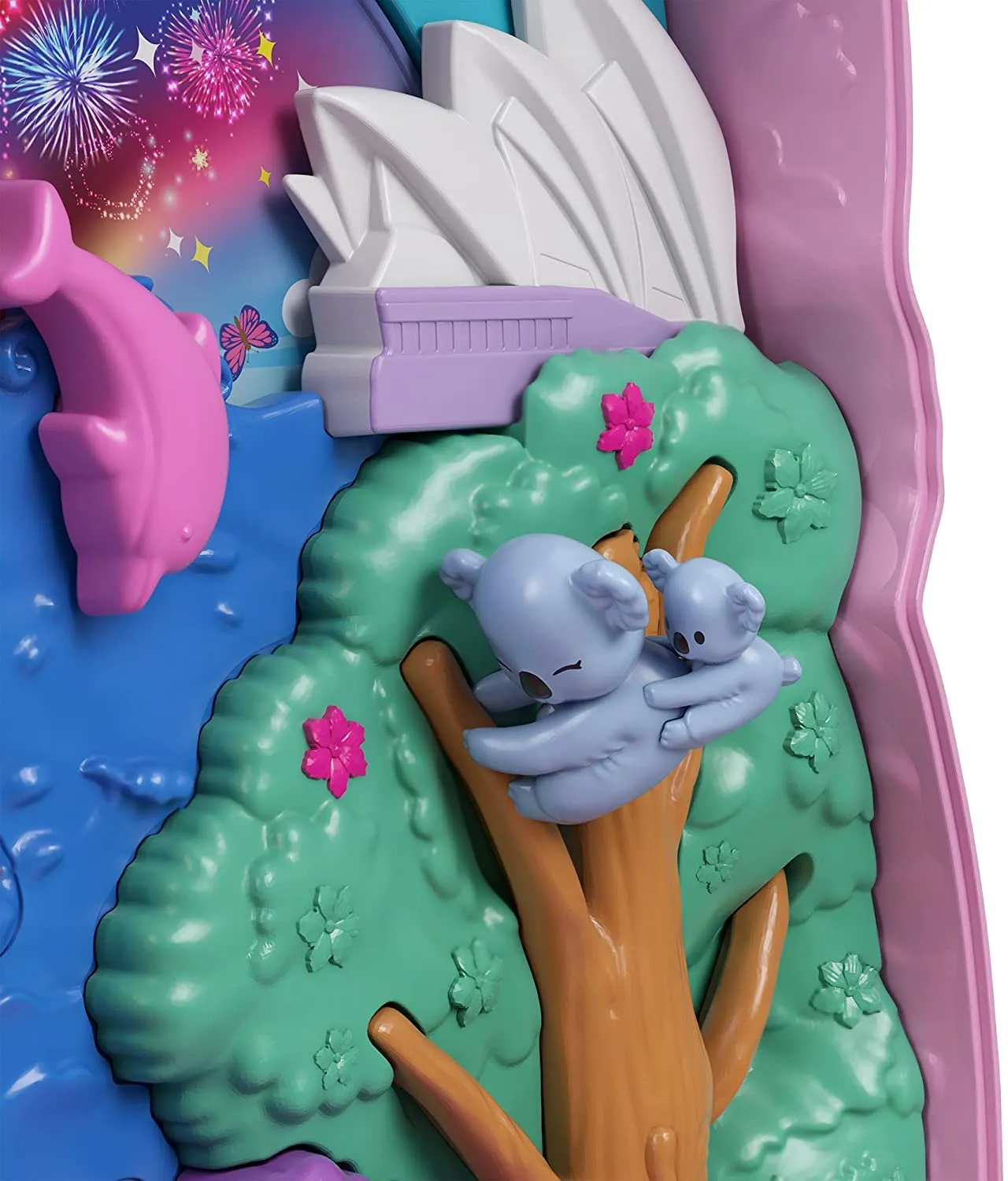 Polly Pocket Koala Adventures Wearable Purse Compact with Micro Polly Doll & Friend Doll, 8 Outdoor-Related Features, 5 Animals and More