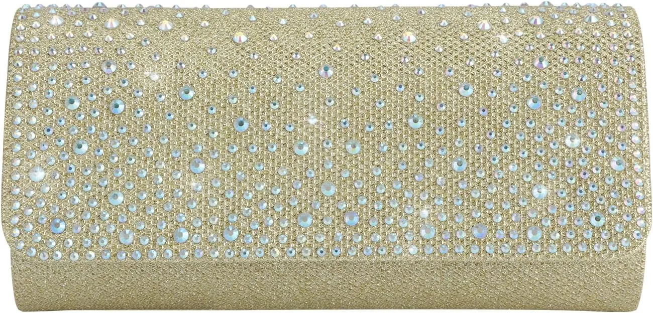 Rhinestone Clutch Purse for Women Sparkling Party Evening Bag Formal Wedding Cocktail Handbag Prom Money Purse