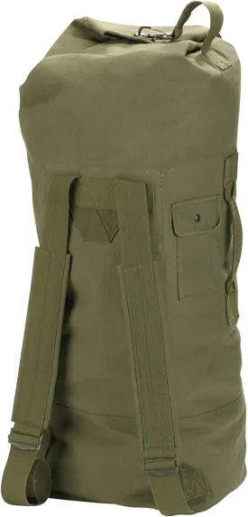 Rothco Canvas Double Strap Duffle Bag: 89.6L Capacity for Durability and Convenience  Olive Drab