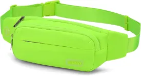 SINNO Large Crossbody Fanny Pack for Women Men Belt Bag With 4-Zipper Pockets for Travel Running Hiking Workout Dog Walking Outdoors Sport Fishing Waist Pack Bag Carrying All Phones
