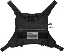 Sports Chest Bag For Men Women, Running Vest Bag With Built,Phone Holder For Workouts&Ski&Cycling&Hiking,Motorcycle Accessories