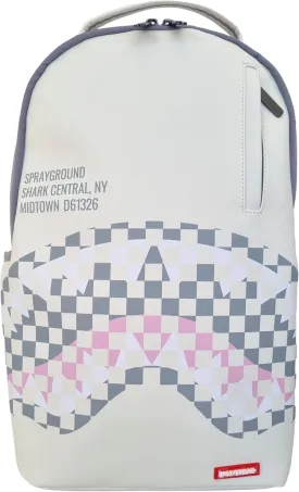 SPRAYGROUND Limited Edition 910B7420NSZ Cream Check Shark Central Savage Backpack, cream, M