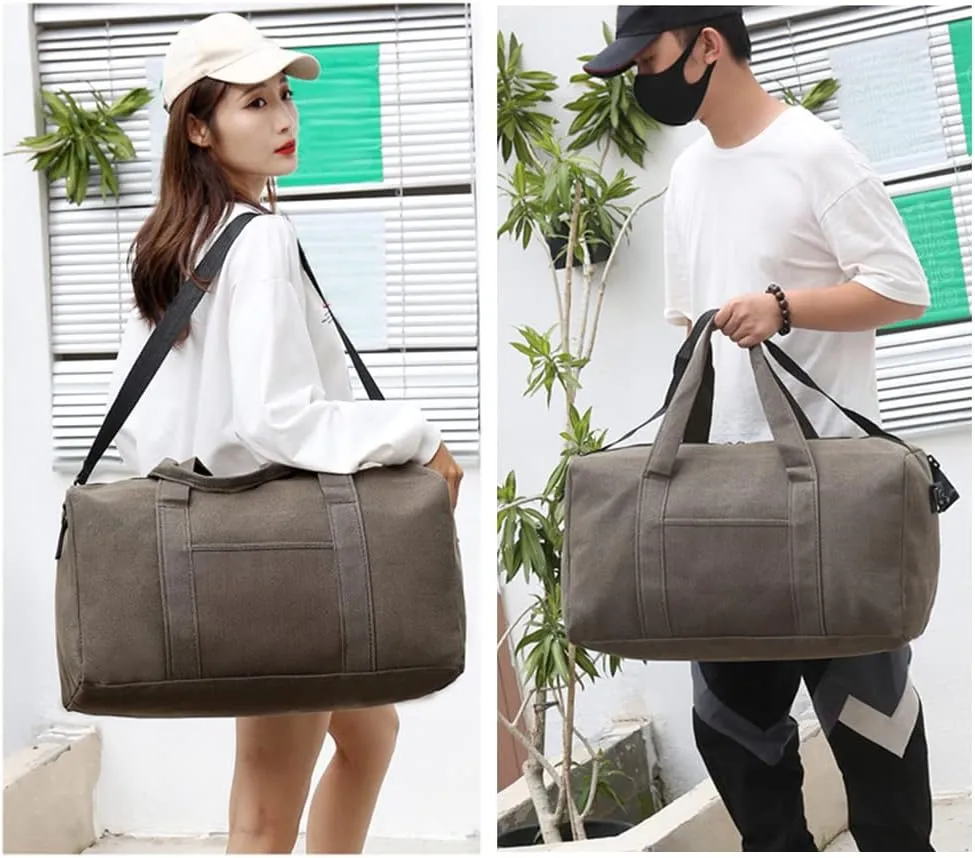 Travel Duffel Bag Large Capacity Canvas Travel Bag Outdoor Sports Gym Bag for Men and Women