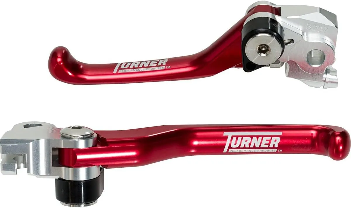 Turner Performance Products Billet Folding Clutch & Brake Lever Combo (Red) For 05-13 GAS GAS EC300