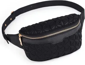 UTO Fanny Pack for Women Convertible Chest Bag Embossed Fashion Lightweight Travel Waist Pack Purse