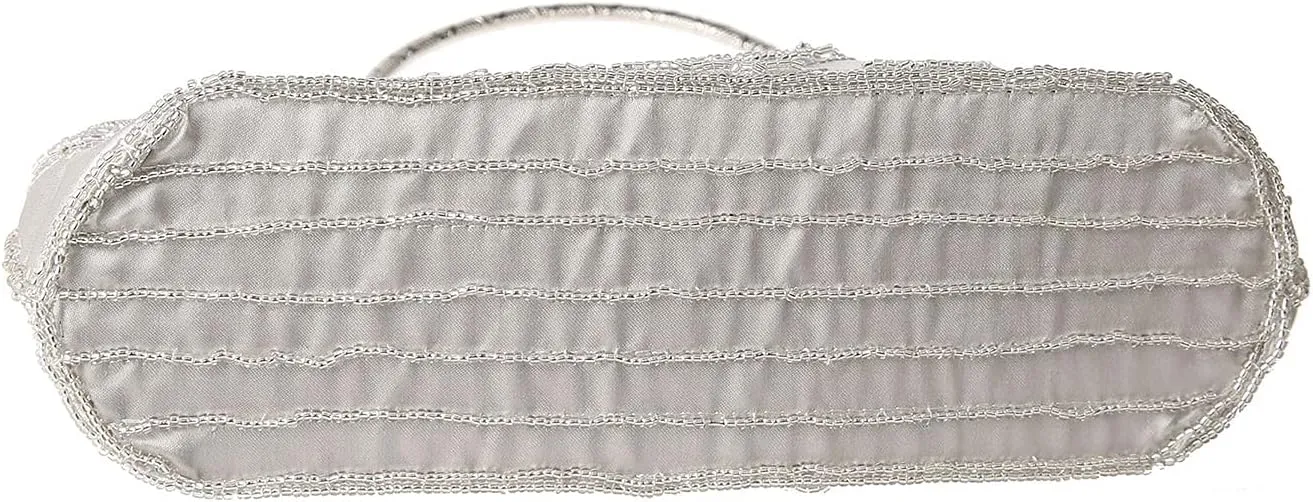 Womens Vintage Floral Beaded Rhinestone Embroidery Clutch Sequin Crossbody Bag Evening Handbag for Bridal Wedding Party Prom